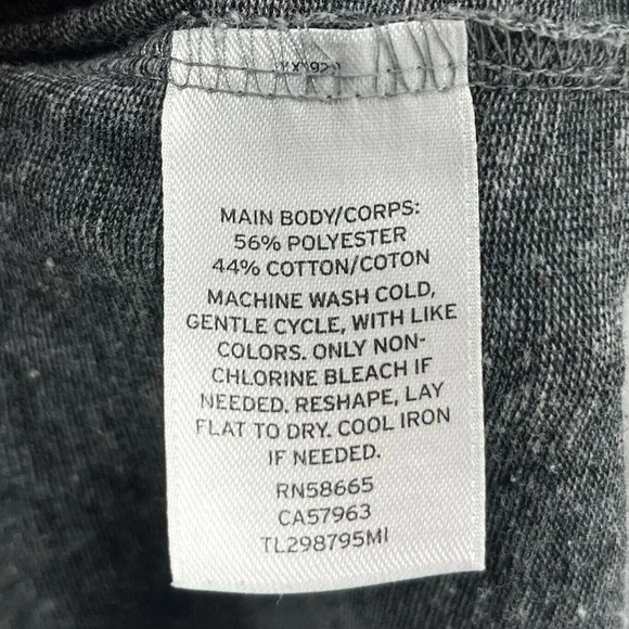 Leith Dress Womens Sz M Gray Bodycon Mini Knit Long Sleeve Round Neck Ruched - Picture 11 of 12